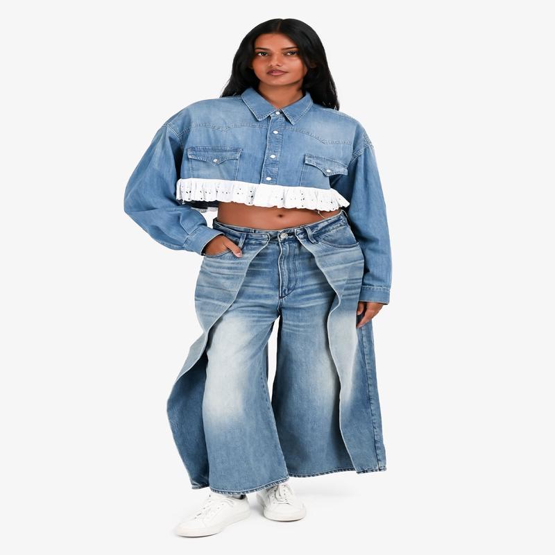 3X1 N.Y.C Blue Denim 2-Way Jeans Size 27