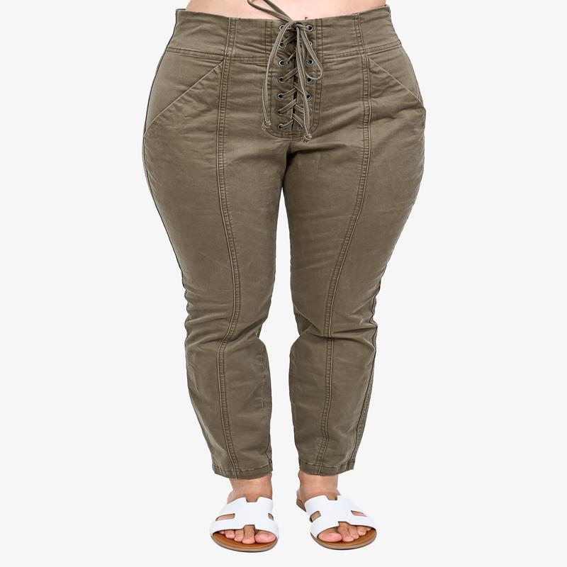 A.L.C Green Lace Up Cargo Pants Size 4