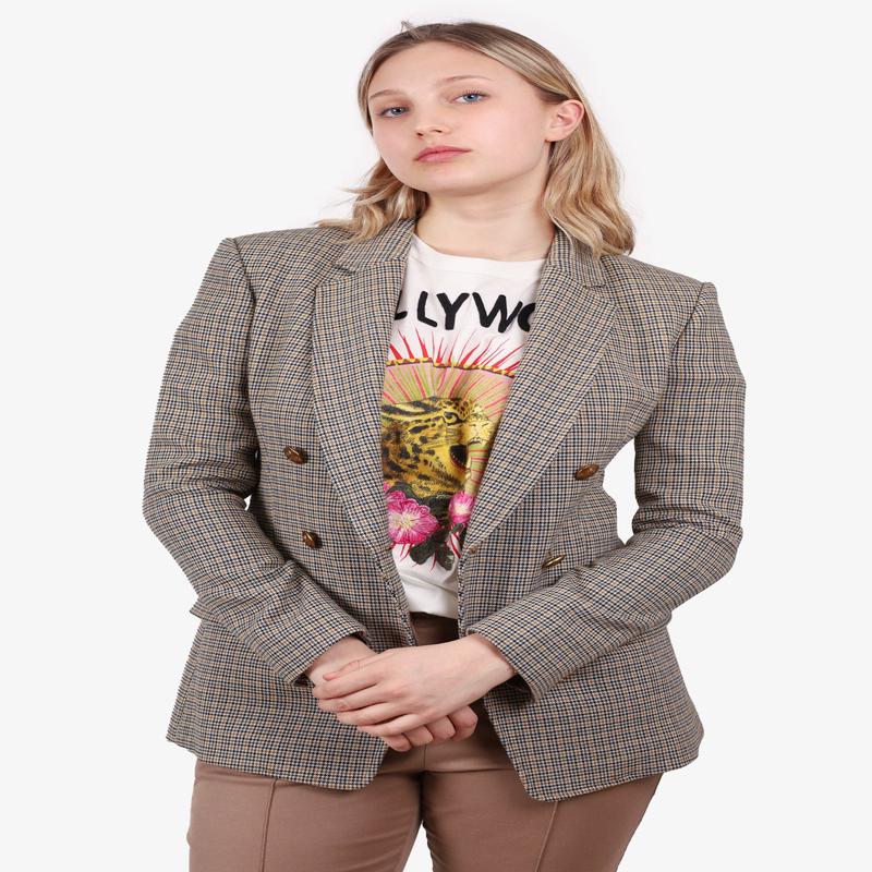 A.L.C. Black/Beige Houndstooth Blazer Size 4
