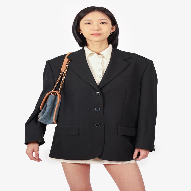 Acne Black Wool Oversized Blazer Size 36
