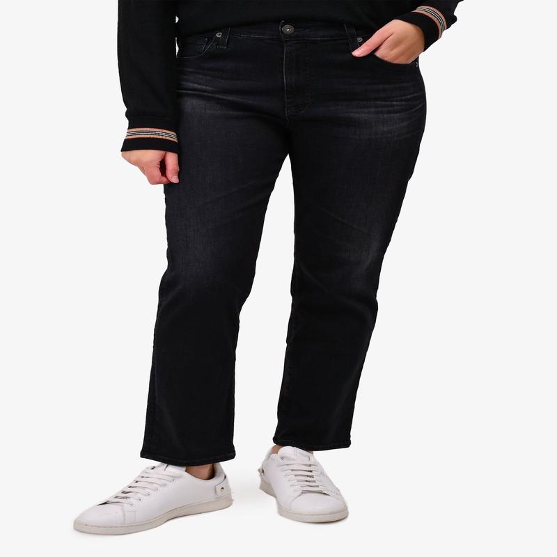 AG Dark Grey Denim \'Mari\' High Rise Slim Straight Jeans Size 31