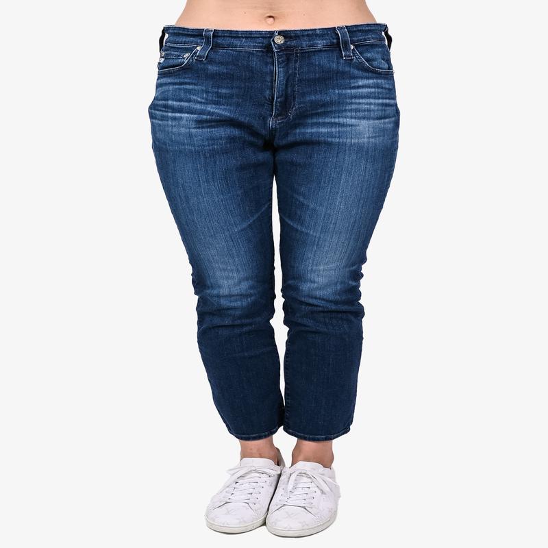 AG Denim Medium Blue Wash \'Mari\' High Rise Slim Straight Jeans Size 32